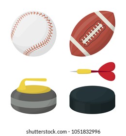Set of balls for different types of sports, isolated on white