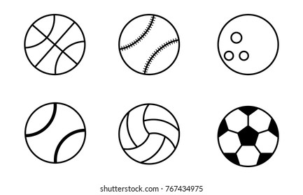 Set of balls icon