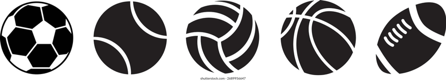 Set of balls icon on white background eps 10 vector 