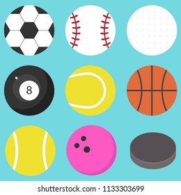 Set of balls isolated. Vector illustration.