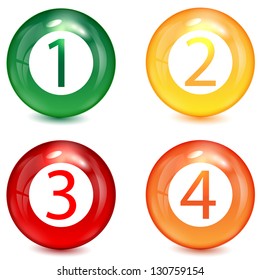 Set Balls Numbers Stock Vector (Royalty Free) 130759154 | Shutterstock