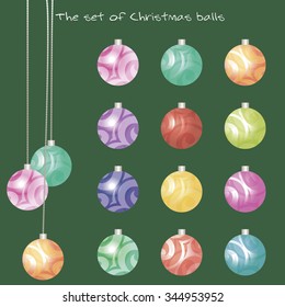set balls on a Christmas tree