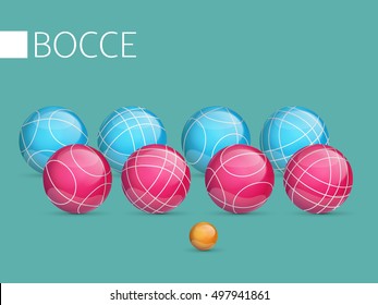 Eine Menge Bälle zum Bokeh- und Boccia-Spiel.