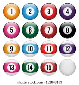 Set of balls for pool