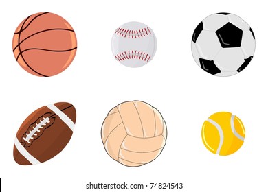 Set of balls. Vector