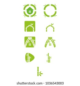 A set of bamboo icons
