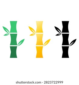 Set bamboo tree icon vector design