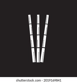 Diseño vectorial del logotipo del árbol de bambú