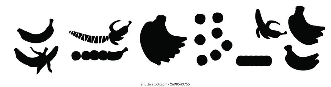 Conjunto de Ilustración vectorial de plátano