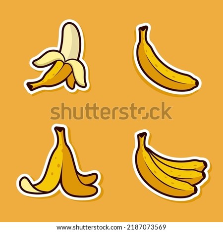 set of bananas icon vector illustration