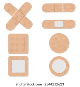 A set of band aids icon. Vector illustration EPS10.