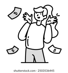 Set of Banking and Finance Doodle Icons 


