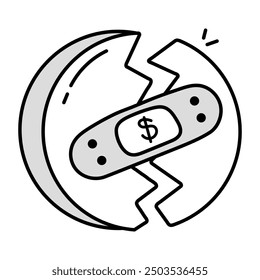 Set of Banking and Finance Doodle Icons 


