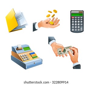 Set of banking and financial icons