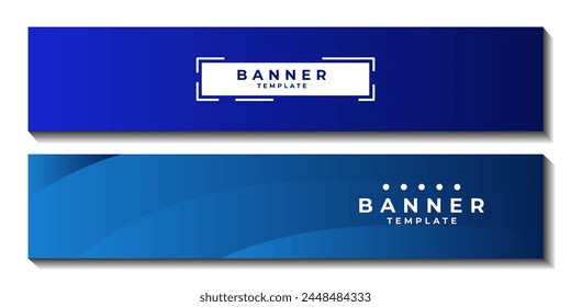 conjunto de Anuncio con fondo de degradado de contraste azul abstracto elegante para negocios de Plantilla