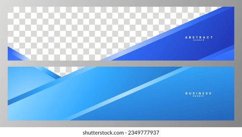 set of banner abstract geometric gradient background with copy space area