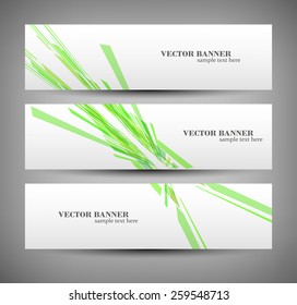 Set banner abstract illustration, colorful digital composition