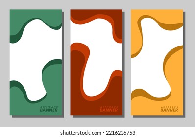 set banner abstract liquid background vertical vector design layout for presentations of banners, flyers, posters and invitations, copy space area