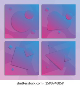 set of banner background design templates for social media posts