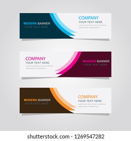 Set of banner background, modern template design