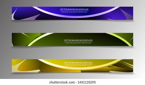 Set banner background with multicolor composition . vector design