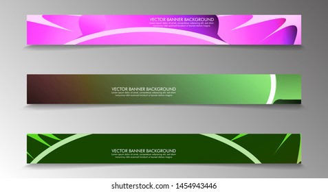 Set banner background with multicolor composition . vector design