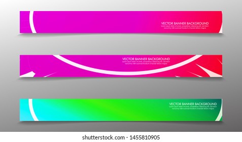 Set banner background with multicolor composition . vector design. suitable for your background design
