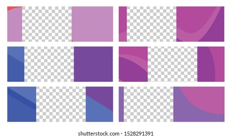 set banner background template with modern shape free vector art