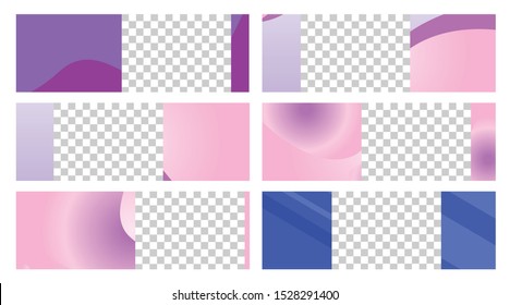 set banner background template with modern shape free vector art