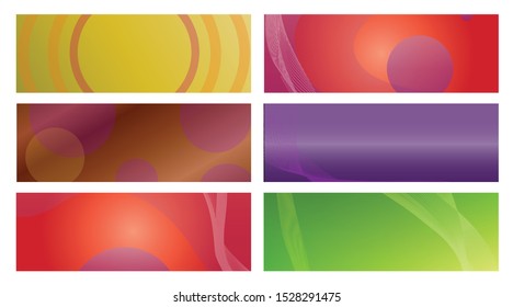set banner background template with modern shape free vector art