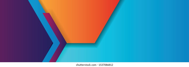 set banner background template with modern shape free vector art