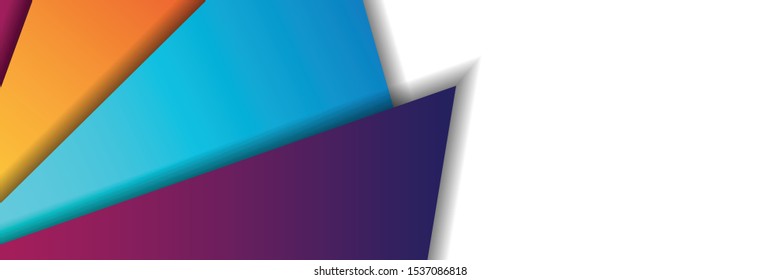 set banner background template with modern shape free vector art