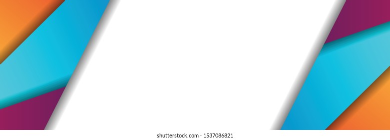 set banner background template with modern shape free vector art