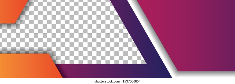 set banner background template with modern shape free vector art