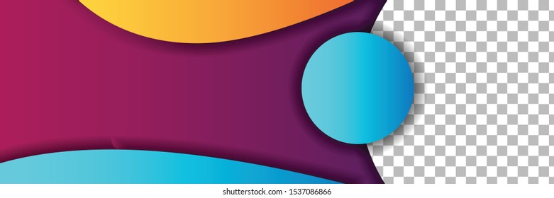 set banner background template with modern shape free vector art