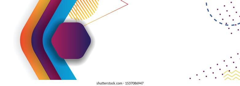 set banner background template with modern shape free vector art