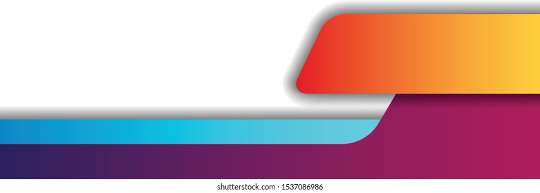 set banner background template with modern shape free vector art