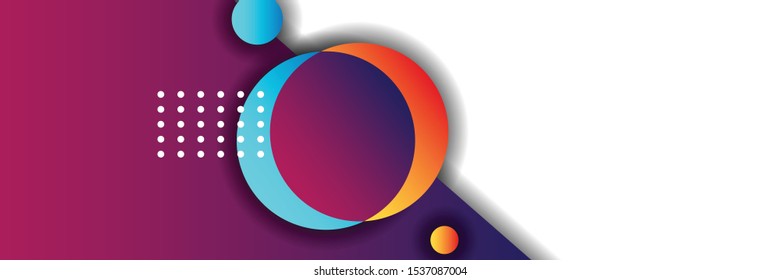 set banner background template with modern shape free vector art