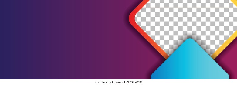 set banner background template with modern shape free vector art