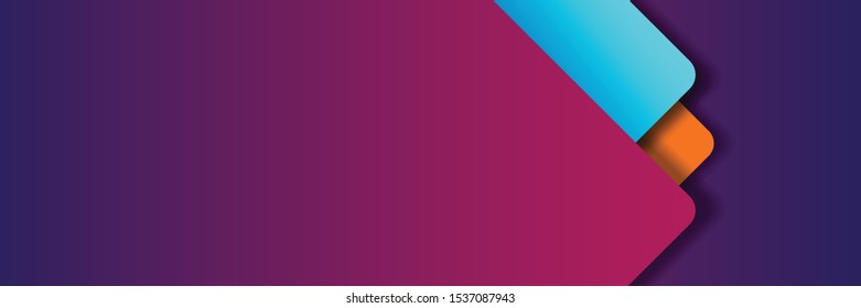 set banner background template with modern shape free vector art