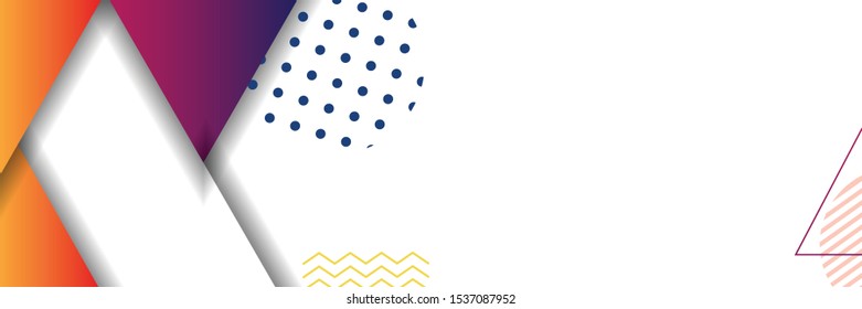 set banner background template with modern shape free vector art