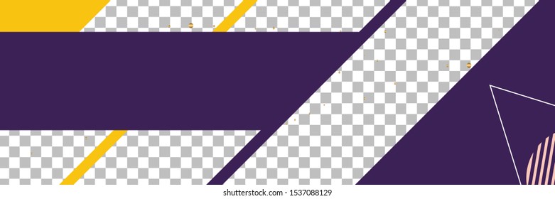 set banner background template with modern shape free vector art