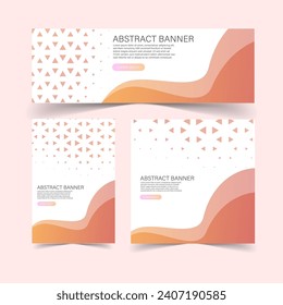 Set Banner background templates abstract style poster backdrop vector graphic design