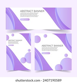 Set Banner background templates abstract style poster backdrop vector graphic design