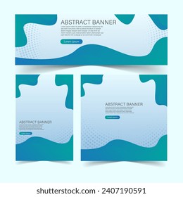 Set Banner background templates abstract style poster backdrop vector graphic design