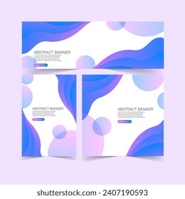 Set Banner background templates abstract style poster backdrop vector graphic design