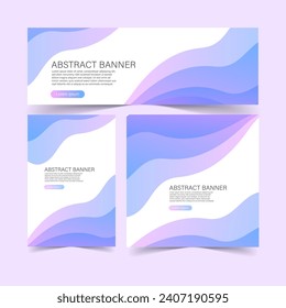 Set Banner background templates abstract style poster backdrop vector graphic design