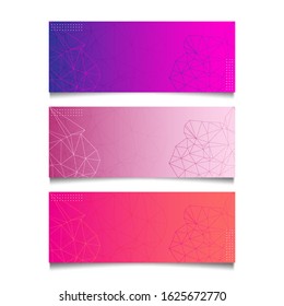 Set of banner background, vector illustration, banner template
