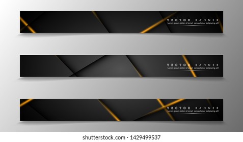 Set a banner background for your design. gold color and shadow of the light line. vector graphic design illustration
