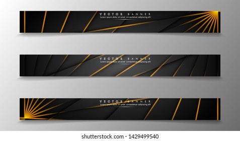 Set a banner background for your design. gold color and shadow of the light line. vector graphic design illustration